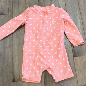 Pink Polka Dot Baby full coverage swim
